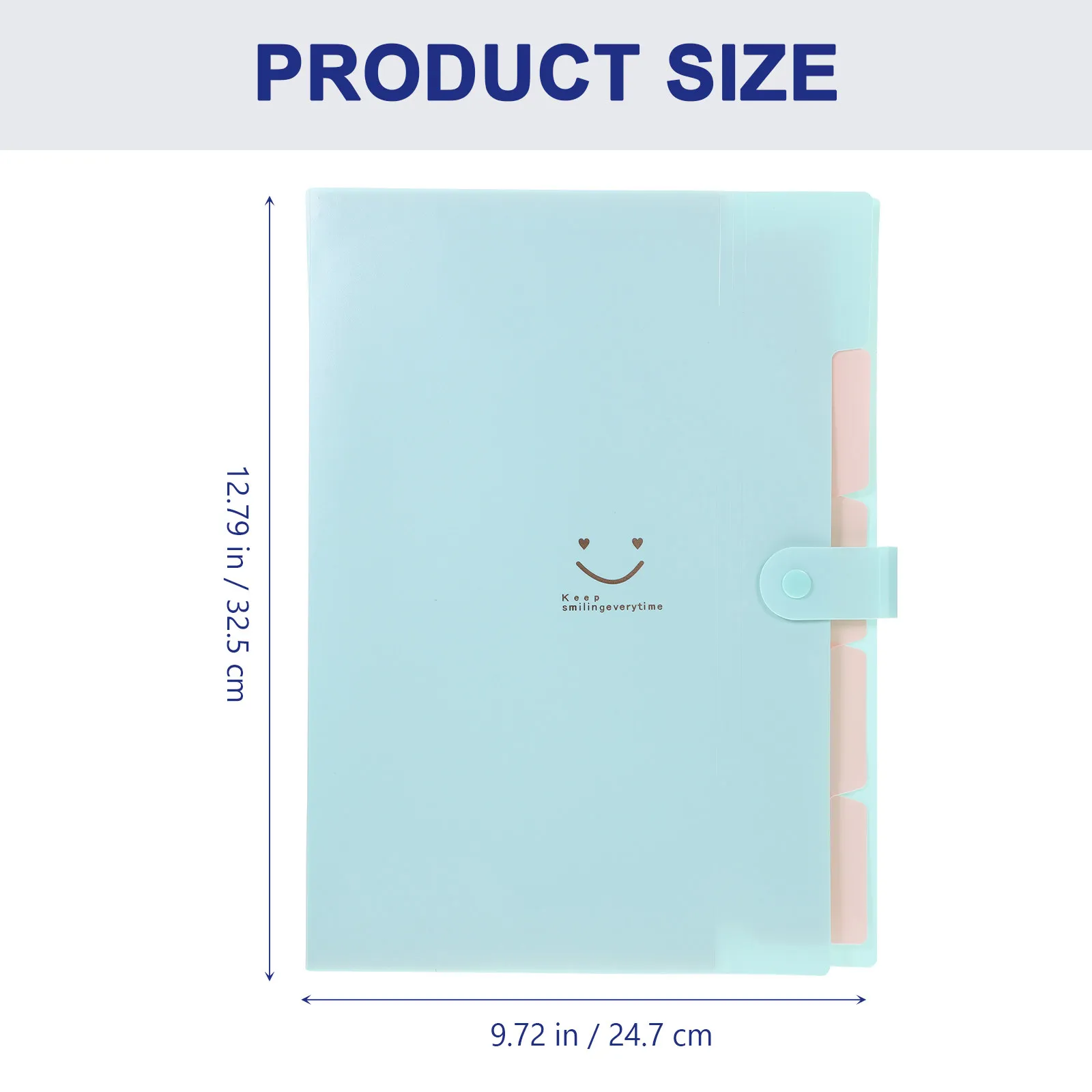 5포켓 플라스틱 파일 폴더 스냅 잠금식 정리함 A4 레터 사이즈 문서 보관함 가정 사무실 학교용