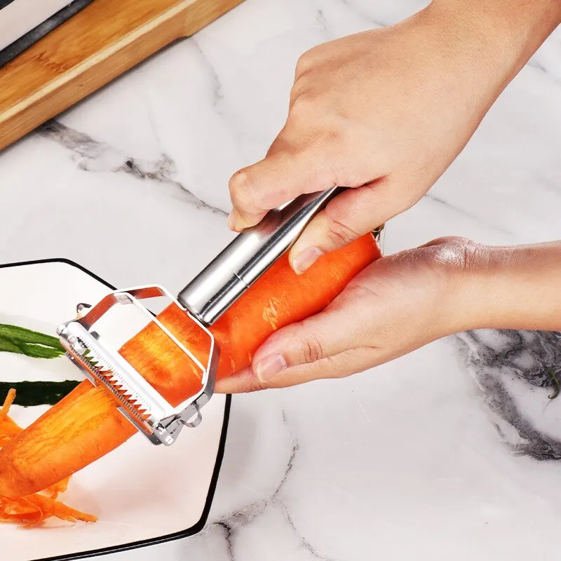 GIANXI Stainless Steel Peeler Fruit Vegetable Potato Carrot Cucumber  Multifunction Grater Julienne Peeler Slice Kitchen Tools - AliExpress