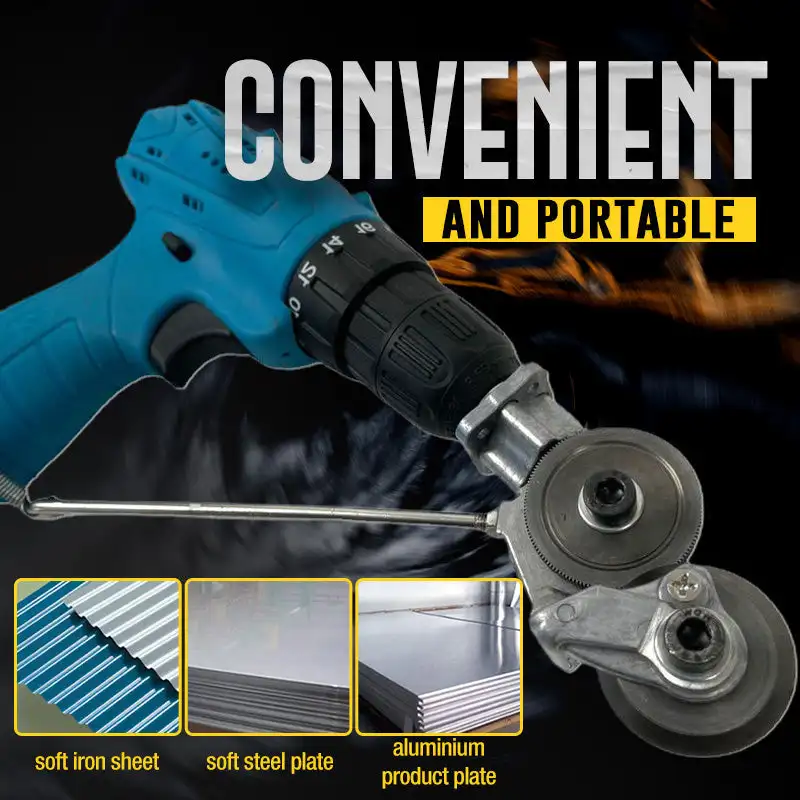 Electric Drill Metal Plate Cutter Fast Cutting Metal Iron Tin Plate Labor-Saving Electric Drill Cutter Retrofit Shears 6