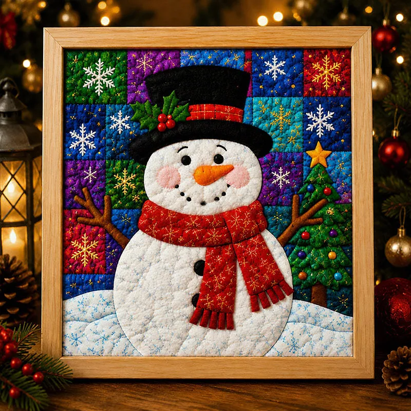 Holiday Fabric Art Painting Kit - DIY No-Sew Mosaic Craft