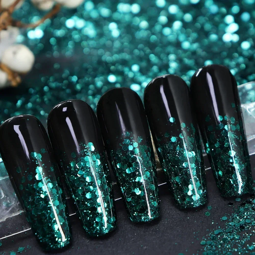 Hemway Glitzer Pulver Olivgrün – 130g, Fein, Für Harz & Basteln