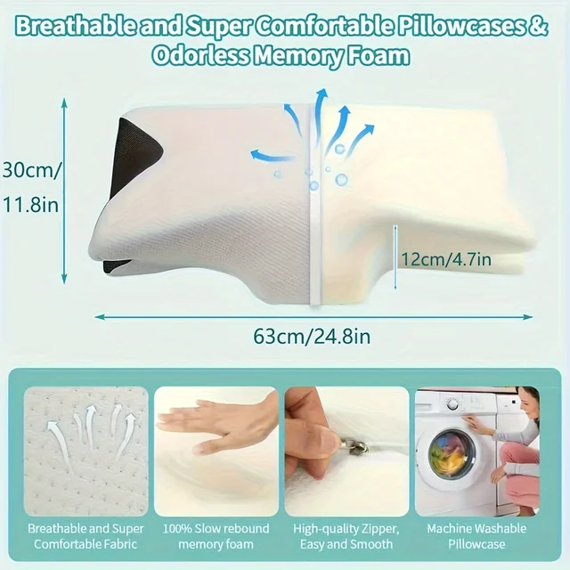 Ergonomic Cotton Sleep Pillow 5