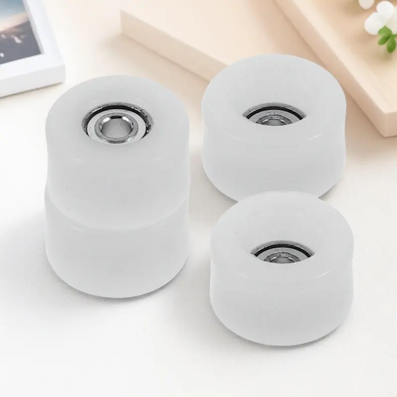 4Pcs 전문가용 핑거 스케이트보드 휠 고속 베어링 간편한 교체 정밀 안정성 유연한 성능 밝은 성능