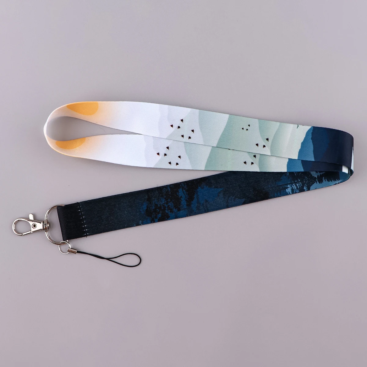 Sleek Minimalist Credential Holder Lanyard & Keychain Set