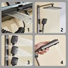 New Design Digital Display Shower System Bathroom Rainfall Temperature LED Shower Full Set Bathtub Waterfall Showers Faucet Suit 3