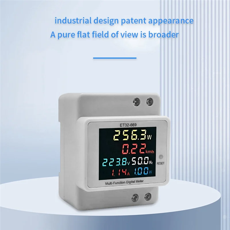 Daily Intelligent Electricity Meter 220V Voltage Current Power Frequency Factor Meter Rail Type Meters