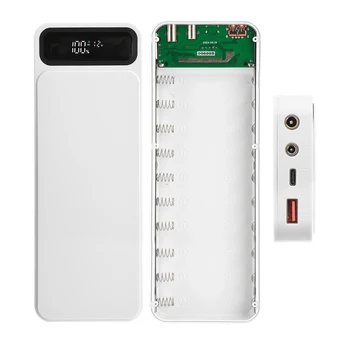 8/10*18650 Batteria Accumulatori e caricabatterie di riserva Tipo-C USB 2 * Porta di uscita CC Saldatura portatile gratuita QC 2.0 3.0 4.0 PD2.0 3.0 Custodia Shell fai da te