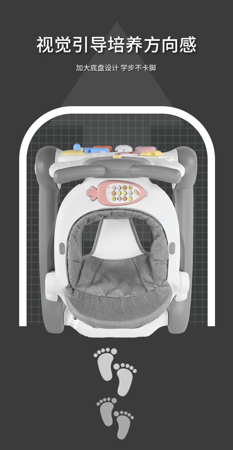 Multifunction Baby Walker Toddler Trolley Baby Stroller Toy Anti Rollover Adjustable Walker Baby Balance Walker 6-24 Months