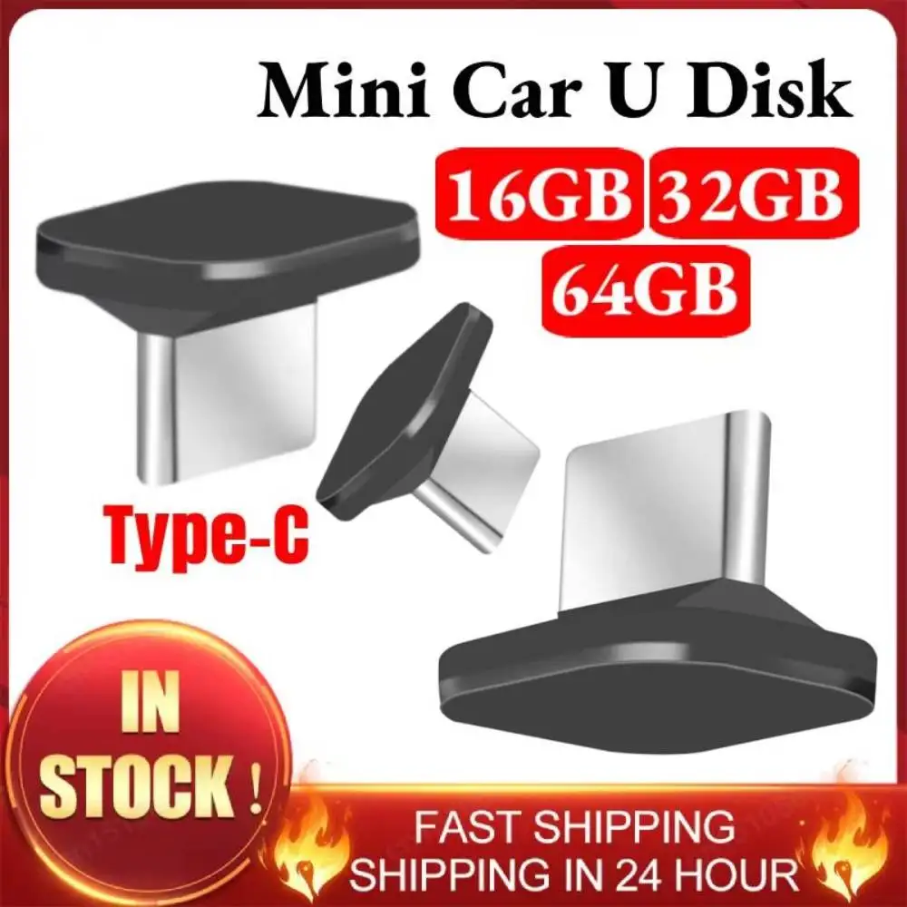 16GB/32GB/64GB Mini Car U Disk Pendrive Type-C Flash Drive Memory Stick Flash Disk Waterproof Plug & Play Stable For Car PC TV 1 16GB/32GB/64GB Mini Car U Disk Pendrive Type-C Flash Drive Memory Stick Flash Disk Waterproof Plug & Play Stable For Car PC TV 1