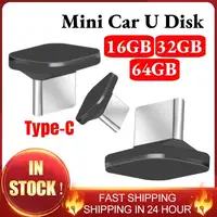 16GB/32GB/64GB Mini Car U Disk Pendrive Type-C Flash Drive Memory Stick Flash Disk Waterproof Plug & Play Stable For Car PC TV 1