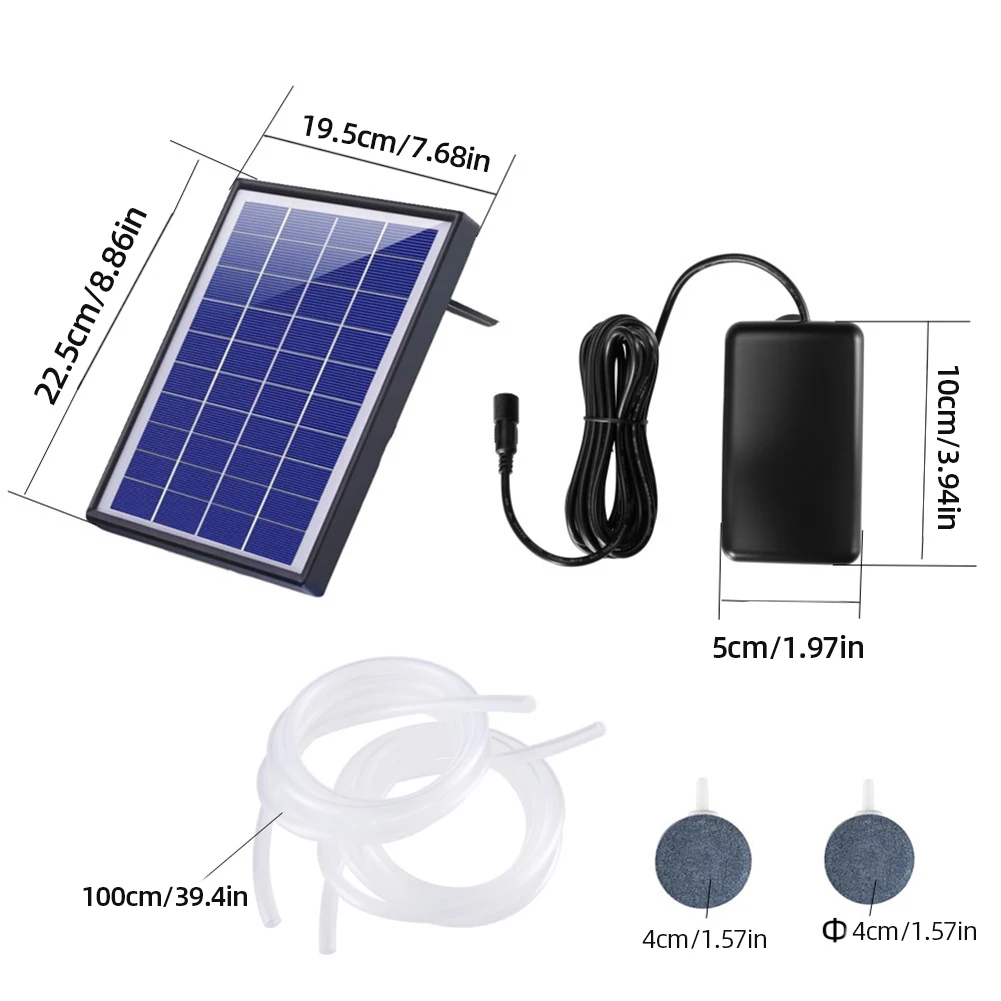 Solar Powered Air Pump, Solar Energy Oxygenator Solar Powered