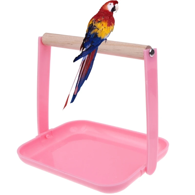 K5DC Bird Training Stand Portable Tabletop Lightweight Parrot Perch