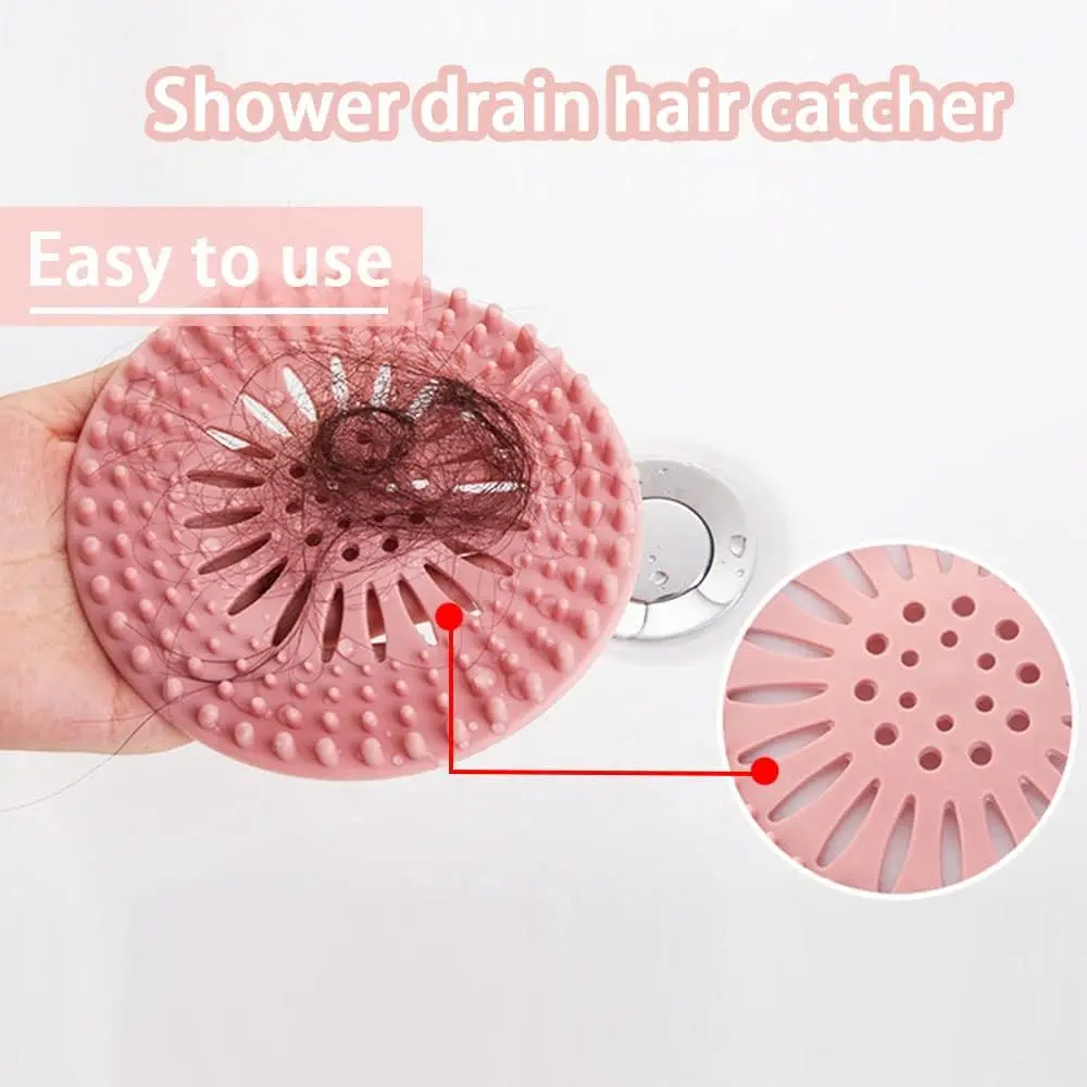 10pcs Hair Filter Sink Anti-blocking Strainer Bathtub Shower Floor Drain Stopper TPR Kitchen Deodorant Plug Bathroom Accessories
