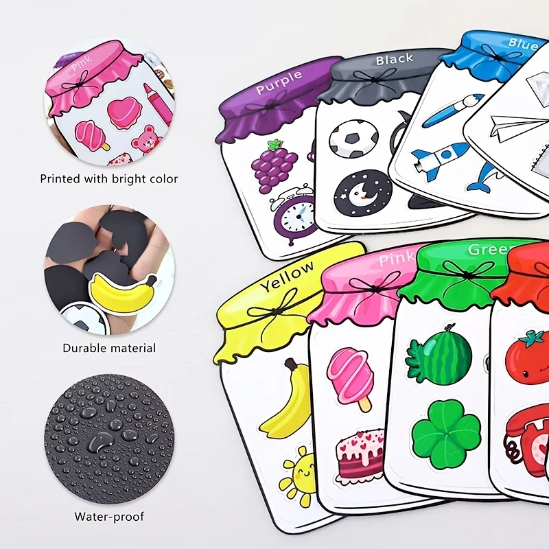Magnetisches Sortierset mit Farberkennung, pädagogisches Magnet-Obstspielzeug für Babys, Kleinkinder, Kinder, Magnete für Kühlschrank, Whiteboard – Detail 12