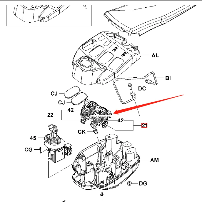 Forklift Spare Parts Joystick Used for Toyota 8FB/8FBN/8FBE/8FD/8FG10-30 with 67810-11322-71