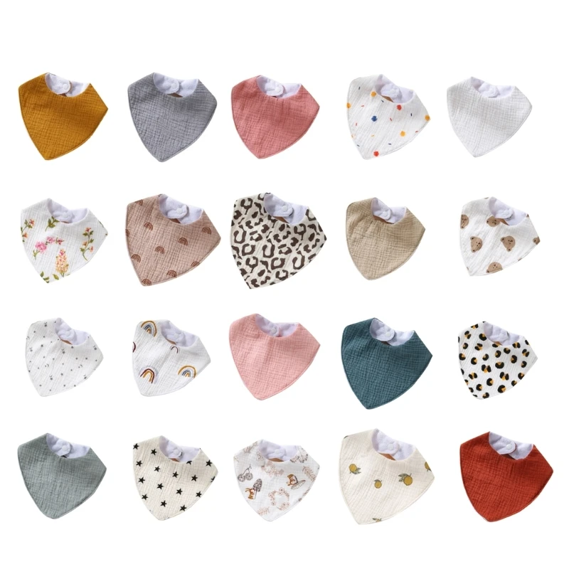 

B2EB Stylish & Practical Baby Spit Up Bibs Easy to Clean & Functional Baby Bibs