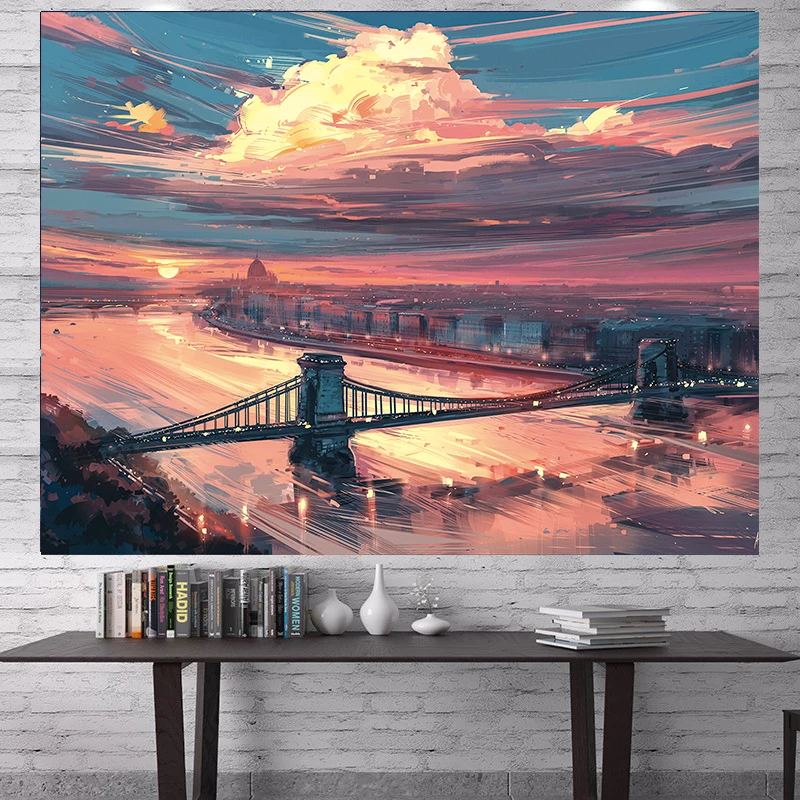 

Sunset Landscape Tapestry Bohemian Decoration Bedroom Tapestry Decoration Picture Room Wall Tapestry