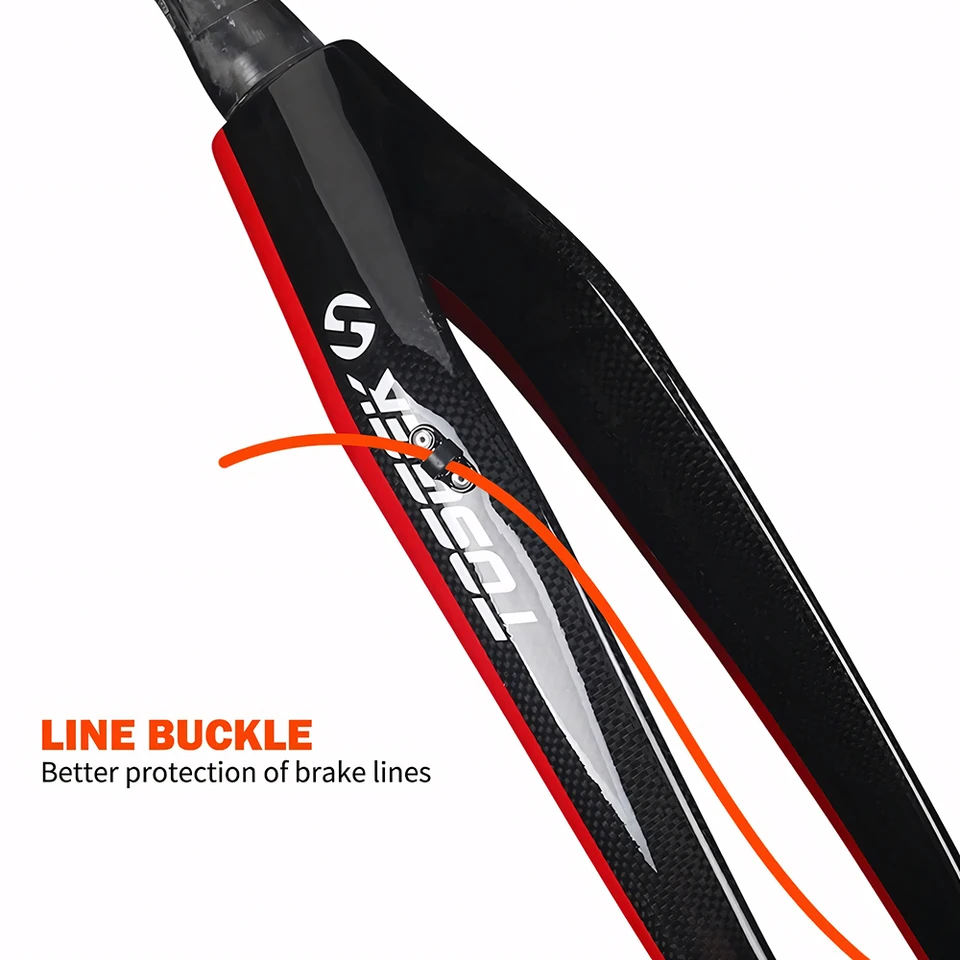 Forcella Rigida FORCE In Alluminio MTB 29 1 1/8 Disc Nero Lucido - Foto 5