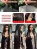 250 Density 30 40 Inch Bone Straight 13x6 HD Lace Frontal Wig Black Human Hair 13x4 Lace Front Wigs 5x5 Glueless Closure Wear Go 3