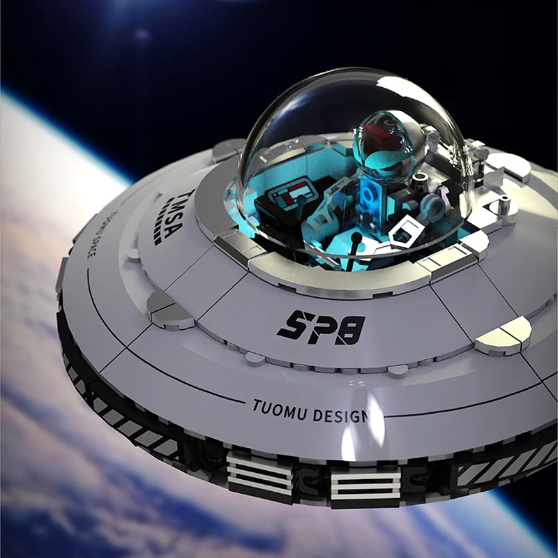 IN STOCK T3012 MOC Technical Space UFO Spaceship Building Blocks