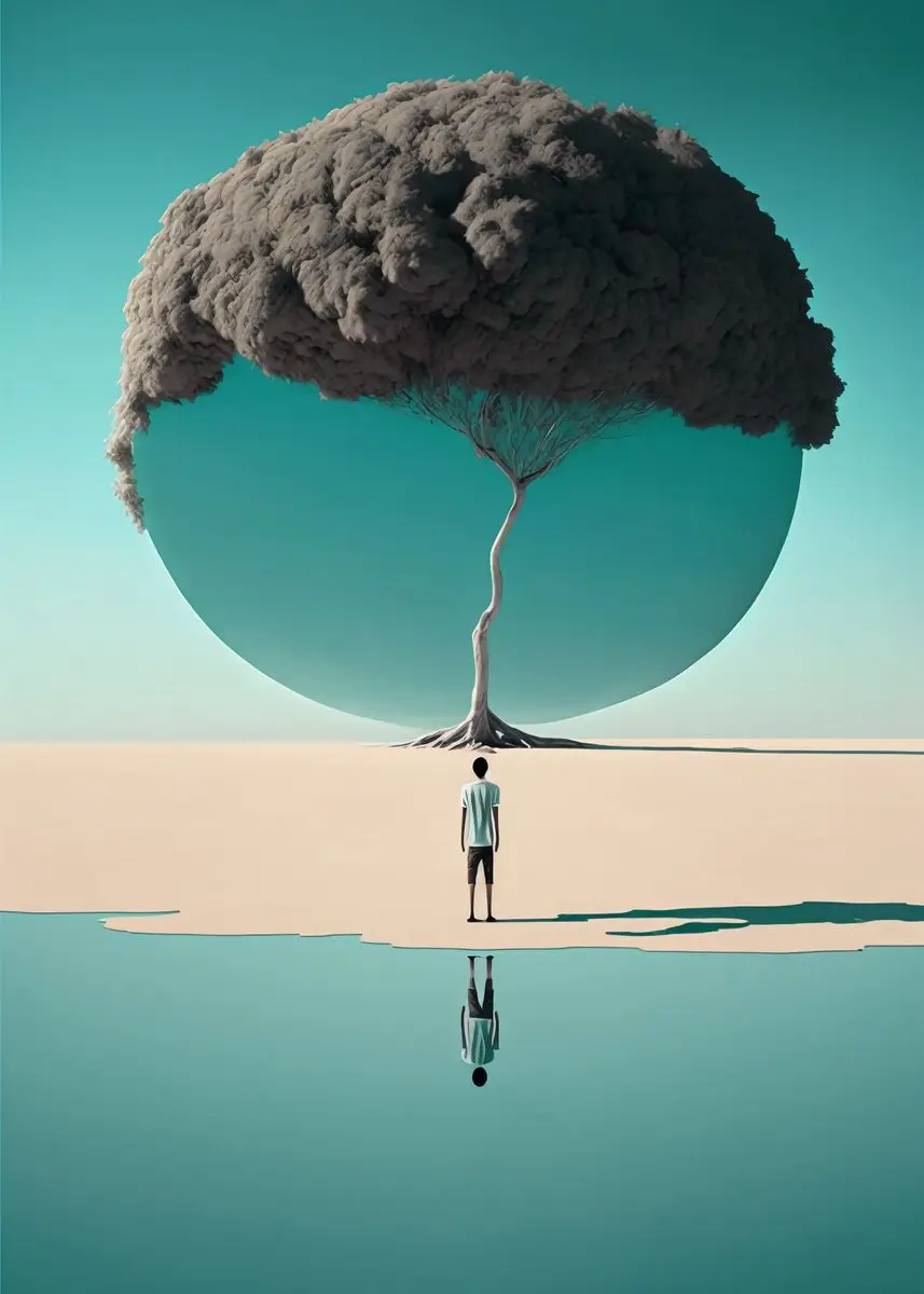 Surreal Modern Mindfulness Canvas Wall Art: Abstract Prints