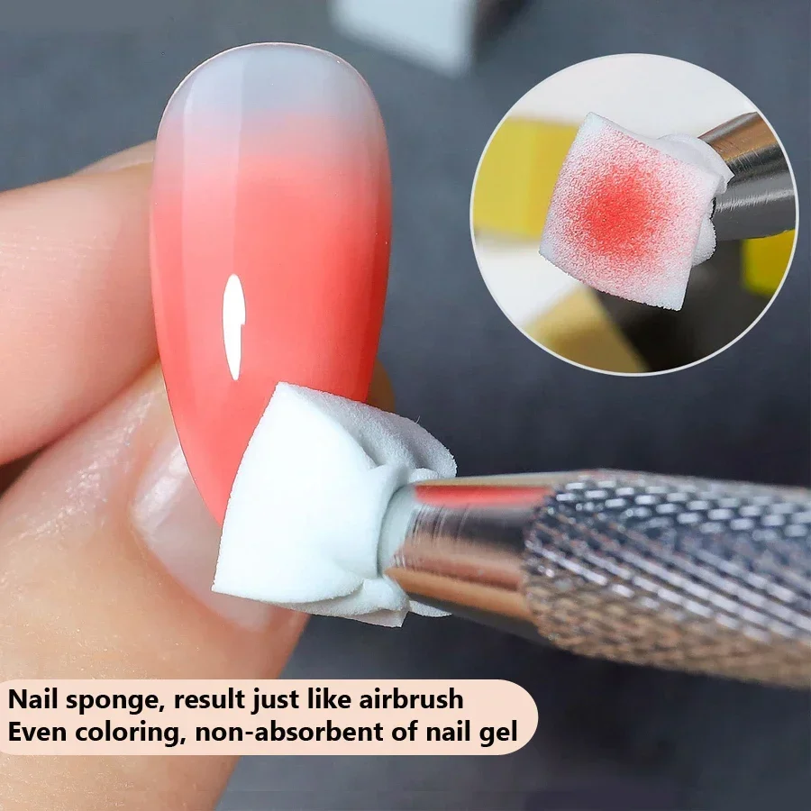Nail Art Sponge 50Pcs Nail Art Sponge DIY Gradient and Sponge Grabber Nail Brush Art Tools Accessories