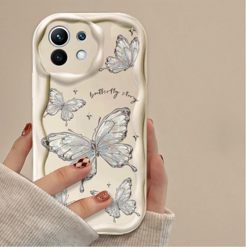 Glitter Metal Butterfly Soft Phone Case