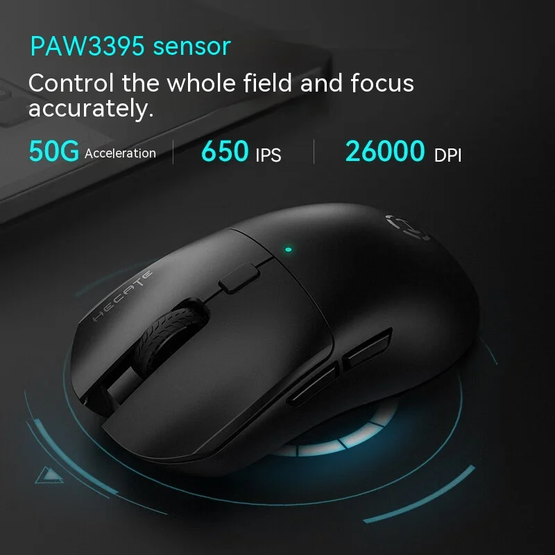 Hecate G3M Pro Gamer Mouse 3 Modalità Bluetooth Wireless Mouse Paw3395 26000Dpi 650Ips 70H Endurance 63G Peso Esport Gaming Gift