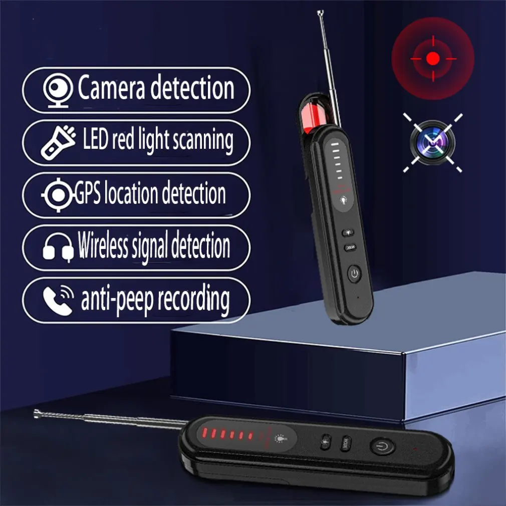 RF Signal Hidden Camera Detector Anti Spy Candid Pinhole Camara Magnetic GPS Locator Wireless Audio GSM Bug Finder Scanner