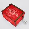 2024 Christmas Gift Hand Crank Wooden Music Box Christmas Classical Carved Hand-Cranked Music Box New Year Decoration 1