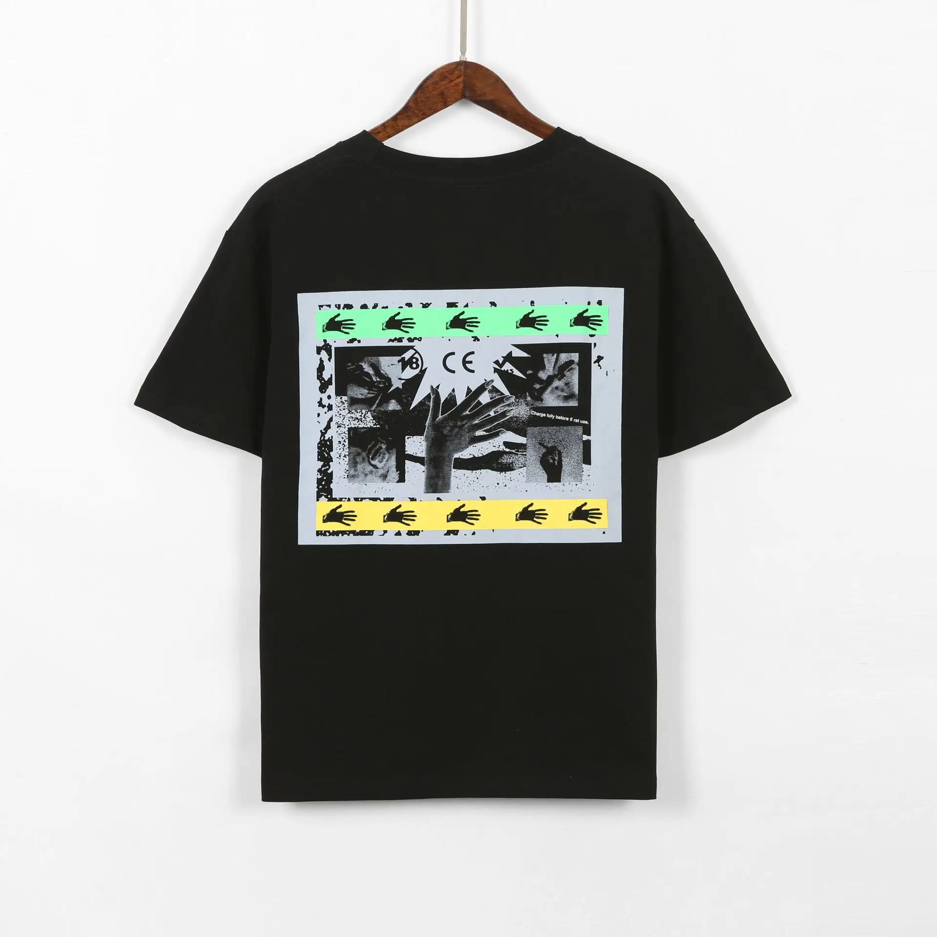 

CAVEMPT C.E Man Women 1:1 Ghost Hand Colorful Graphic T-shirt CAVEMPT C.E Clothing