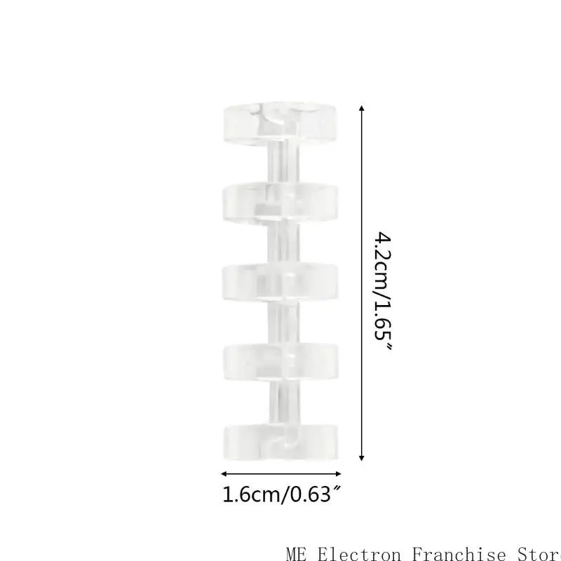 T5EA 5 링 투명 플라스틱 바인딩 빗 조리개 0.63 인치/1.6cm 80 시트 5 링 바인딩 빗 맞춤형 조합