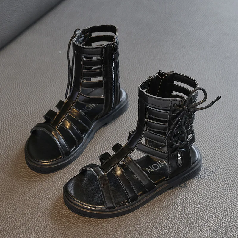 Sandalias 어린이 샌들 소녀 로마 샌들, 부드러운 밑창, 어린이 공주 신발, 중간 사이즈, 큰 소녀 신발, 멋진 부츠, 여름 신상