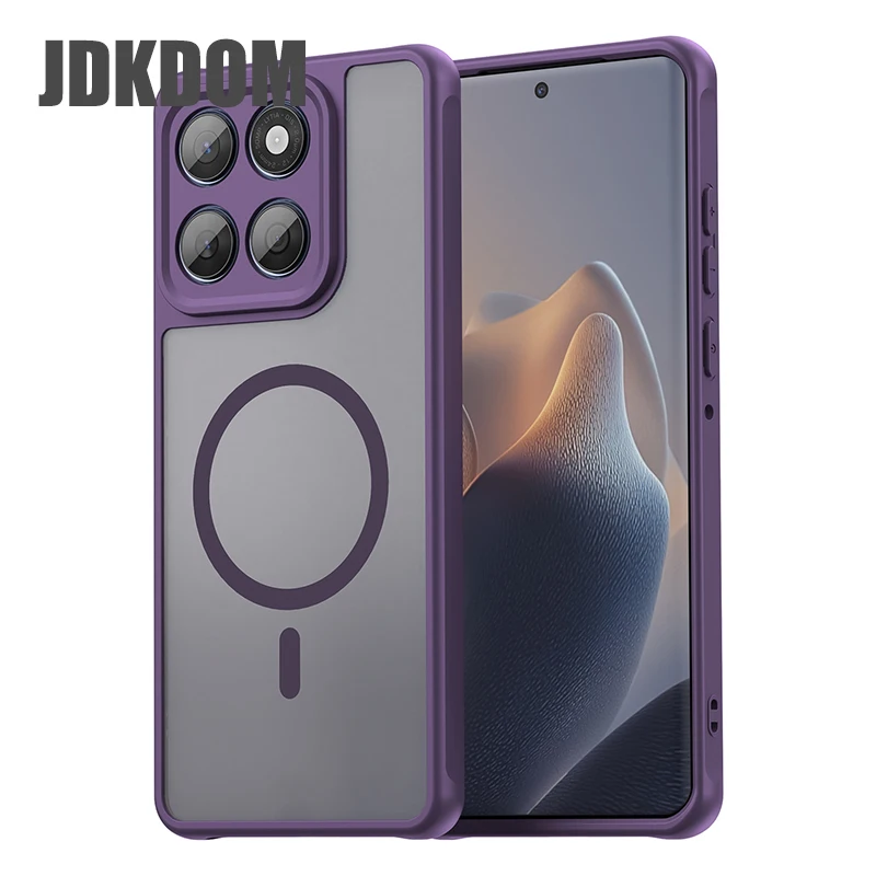 Matte Clear Magnetic Shockproof Translucent Phone Case