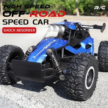 New RC Car 1:16 2WD with LED Light 2.4G 20KM/H High Speed Off-Road Climbing Remote Control Car Toy Gifts for Boys Girls Kids 1