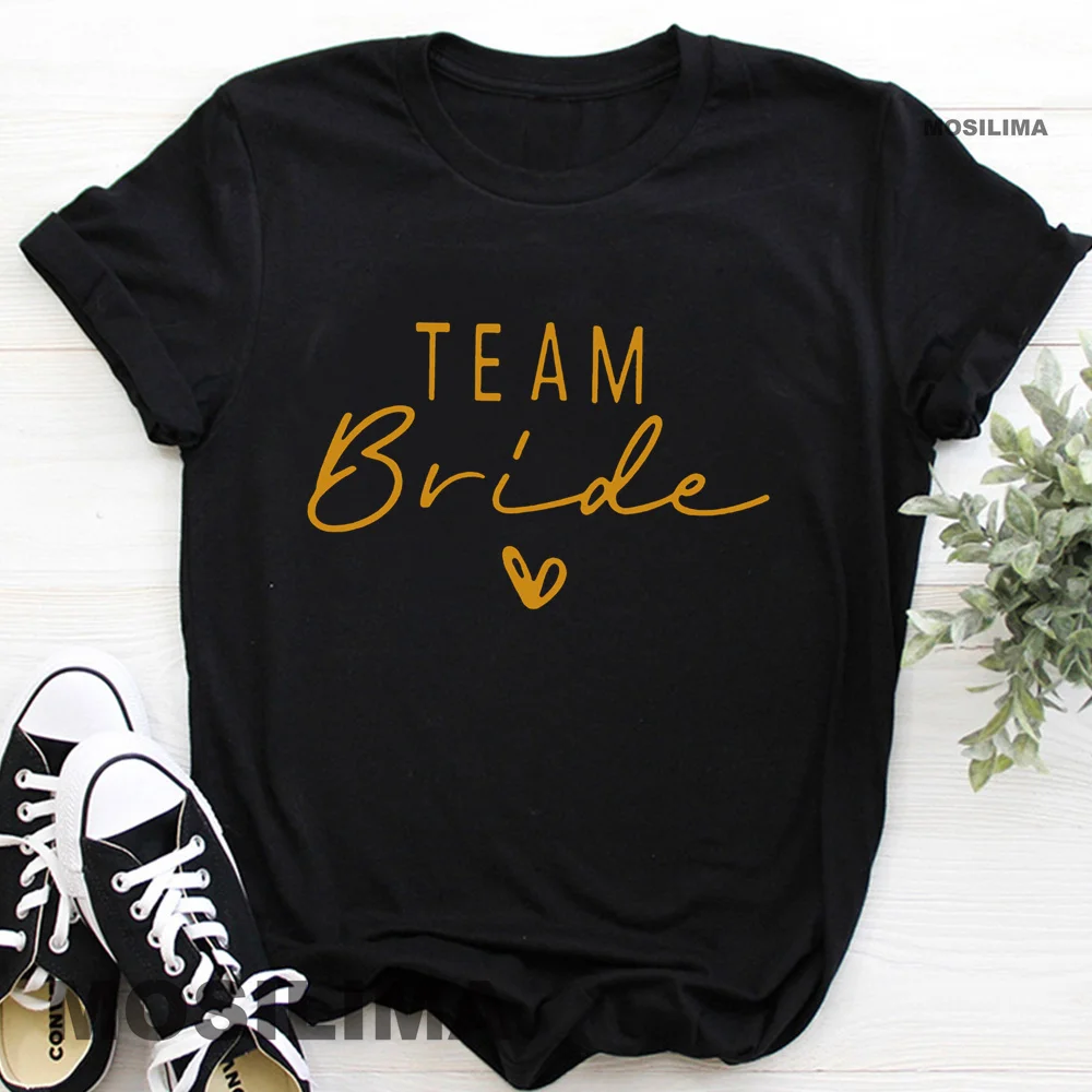 Women Team Bride Bachelorette Party Shower Hen Party Bridesmaid T-Shirt 2022 Girls Wedding Female Tops Tees