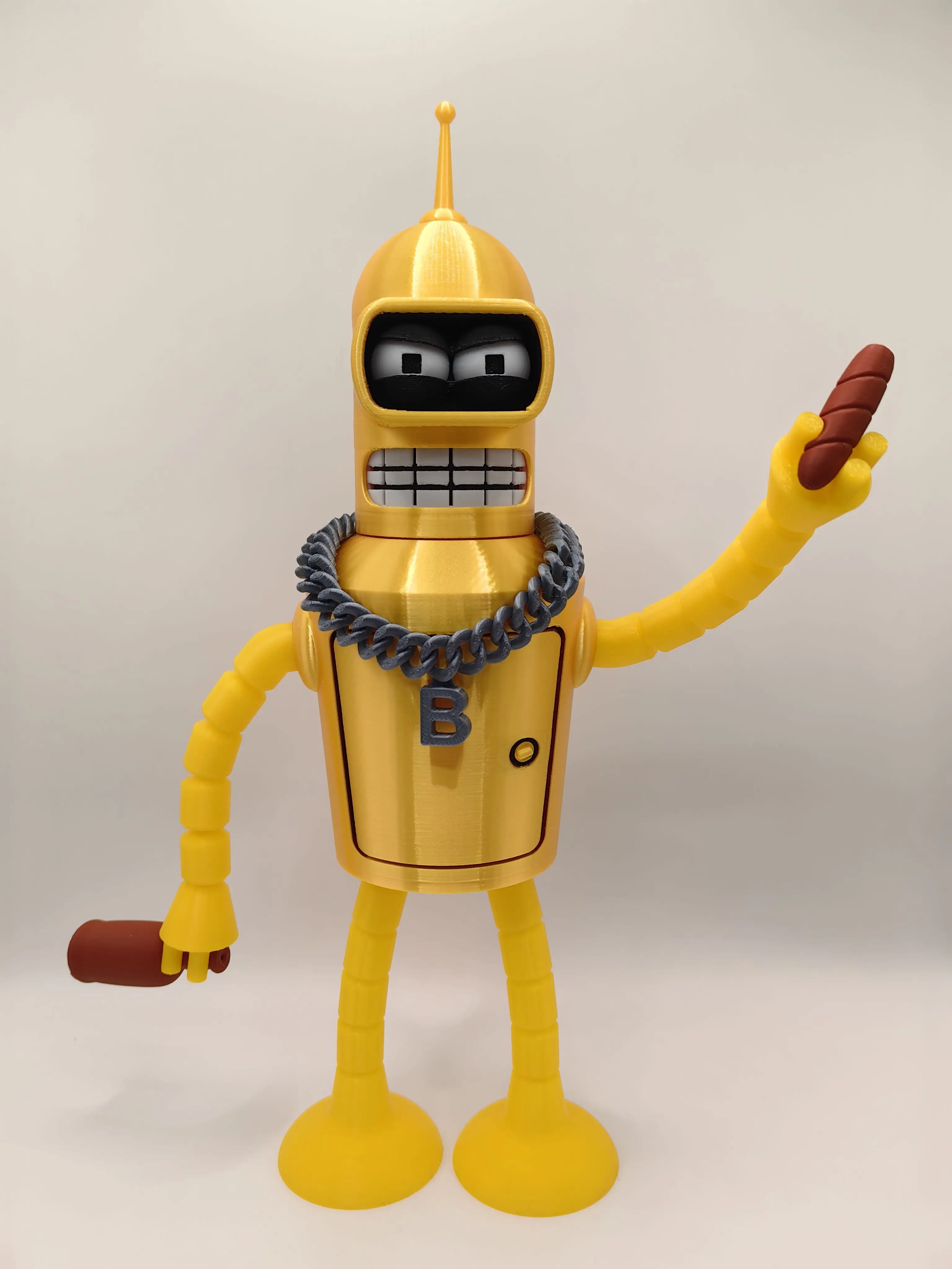 In Magazzino Cartoon Futurama Fry & Bender 2.0 Gold Action Figure Model Toys