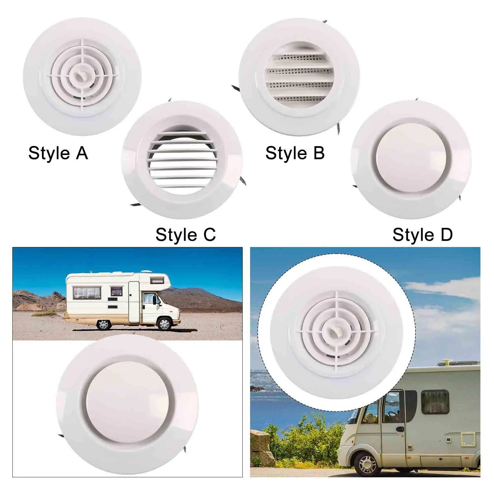 Boat Yacht RV Air Vent Grille Cover Heavy Duty 68mm Outer Diameter Universal Round Multipurpose Accessories