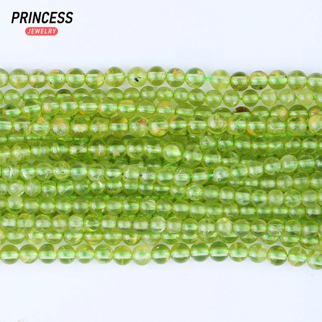 A++ 천연 페리도트 비즈: 보석류 제작을 위한 빛나는 보석