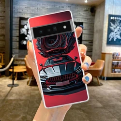 Sleek Shockproof Silicone Car - Themed Phone Case with Transparent Design - Pixel 5 (B1)