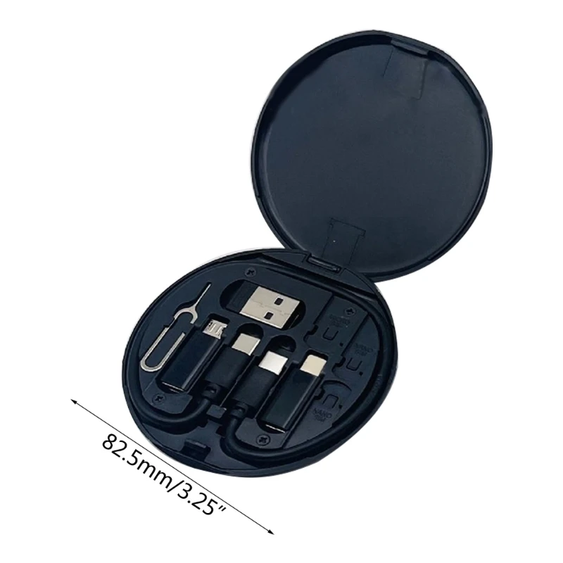 USB Adapter Card Multi-Function Portable 60W Fast Charge Type-C/IOS/Micro-USB/Charging Cable