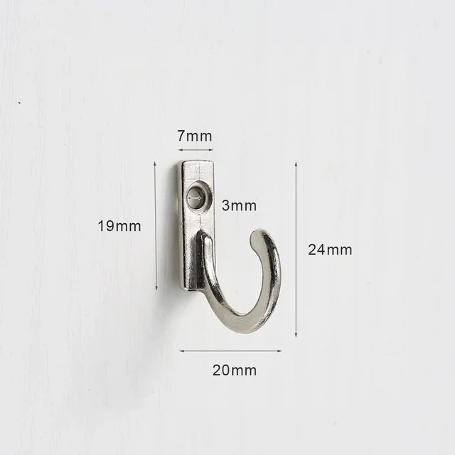 10 pièces crochets Vintage cintre mural boucle incurvée corne serrure fermoir crochet pour boîte à bijoux en bois meubles décor à la maison 6