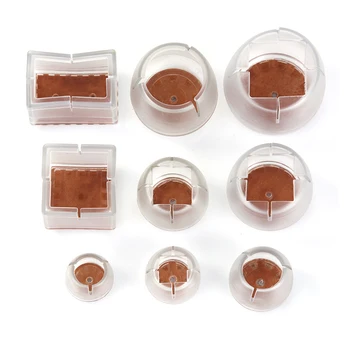 12Pcs Brand New Table Chair Leg Caps Assorted Round Square Rectangle Silicone Floor Protector Furniture Table Feet Covers 1