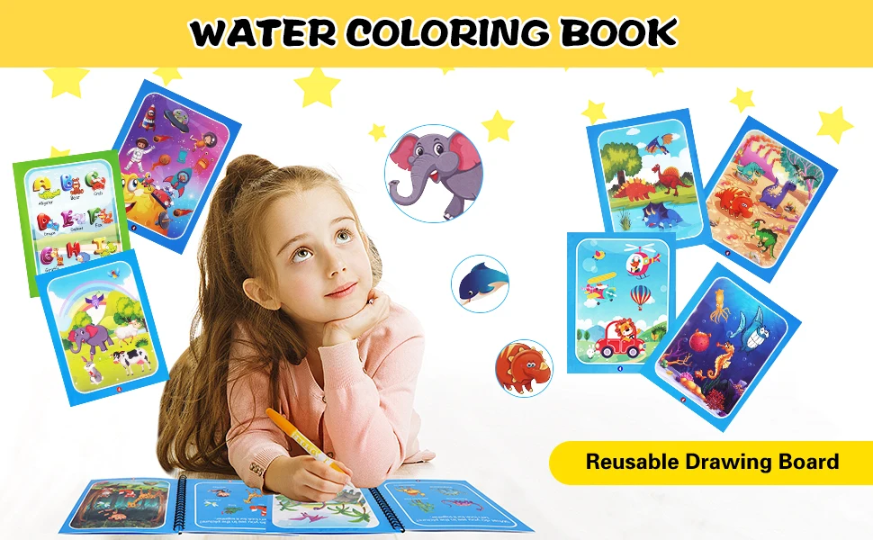 Dessin - Graphisme,livre de coloriage magique à l'eau pour enfants
