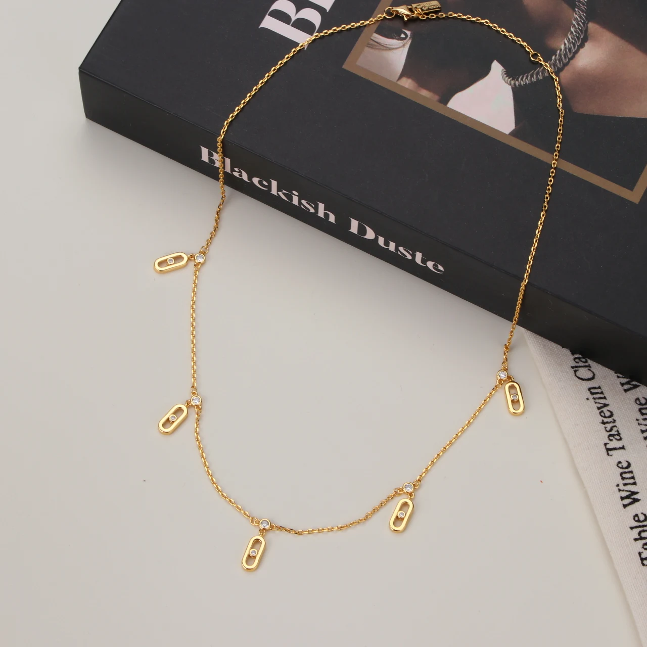 Kimsu 幾何学模様のデザインパンクファッション 18 K ゴールドメッキ 5