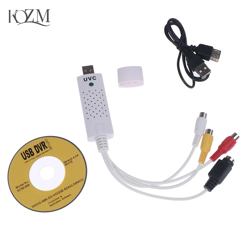 

USB-адаптер для захвата аудио-и видеосъемки, RCA, аналоговый S-видео, AV-вход для компьютера и ПК