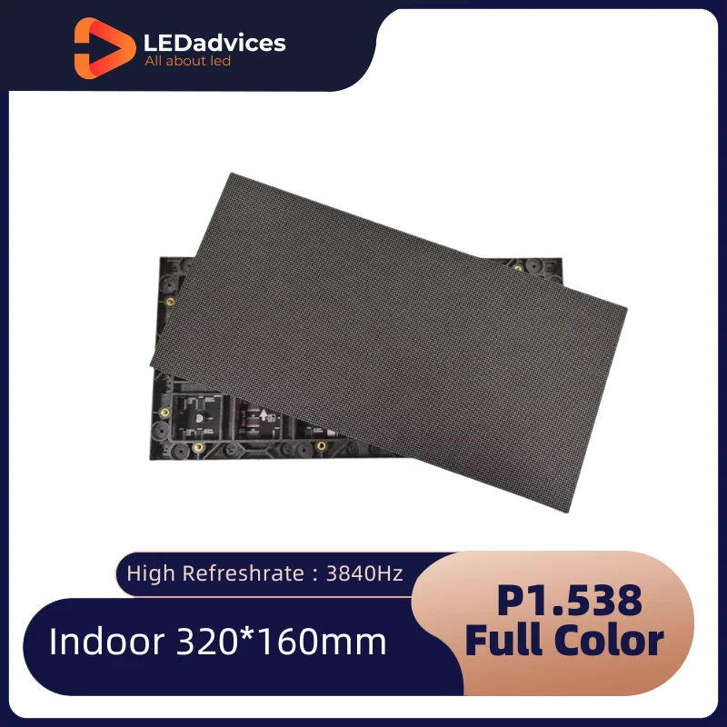 P1.538 3840Hz Small Pitch Full Color SMD1515 320x160mm LED Module For Indoor Video Display Wall Rental Fixed Installation Screen p3 hot sale full color smd1515 192x192mm led module for indoor video display wall 3840hz rental fixed installation screen