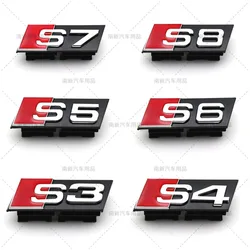 3D Car Front Grille Emblem Badge For Audi S3 S4 S5 S6 S7 S8 A3 A4 A5 A6 A7 Car Styling Exterior Modification Decoration