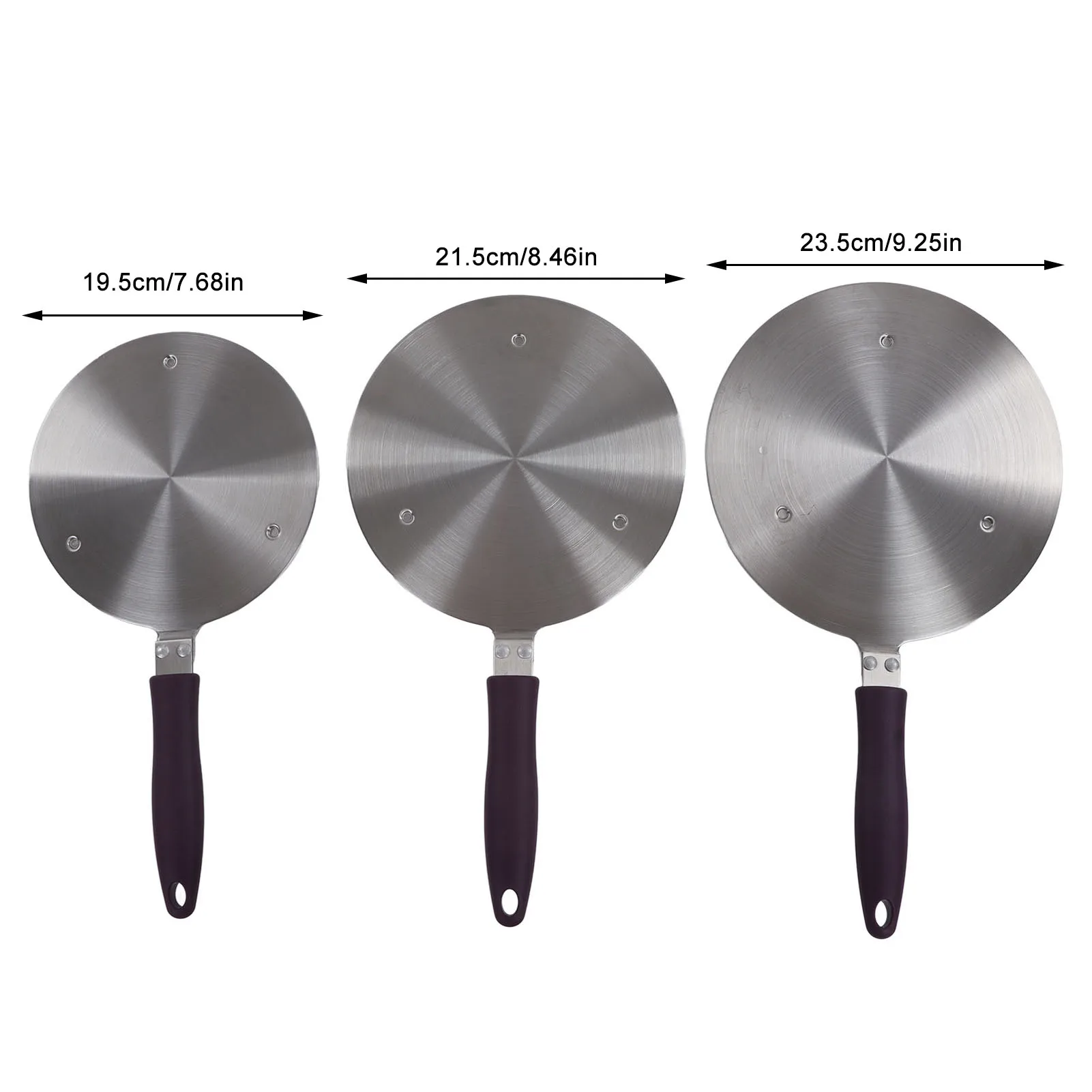 20# 19.5cm Induction Adapter Plate Stainless Steel Heat Diffuser Purple Handle Kitchen Accessories for Iron Pot Ceramic Pot Heat Diffuser Plate
