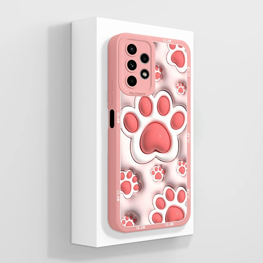 Beautiful Plant Flower Design Liquid Silicone Shockproof Cellphone Case w/ Screen Protector